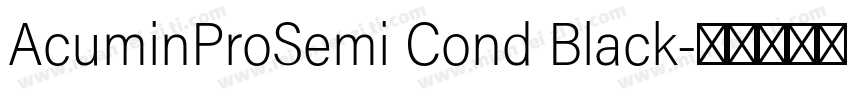 AcuminProSemi Cond Black字体转换